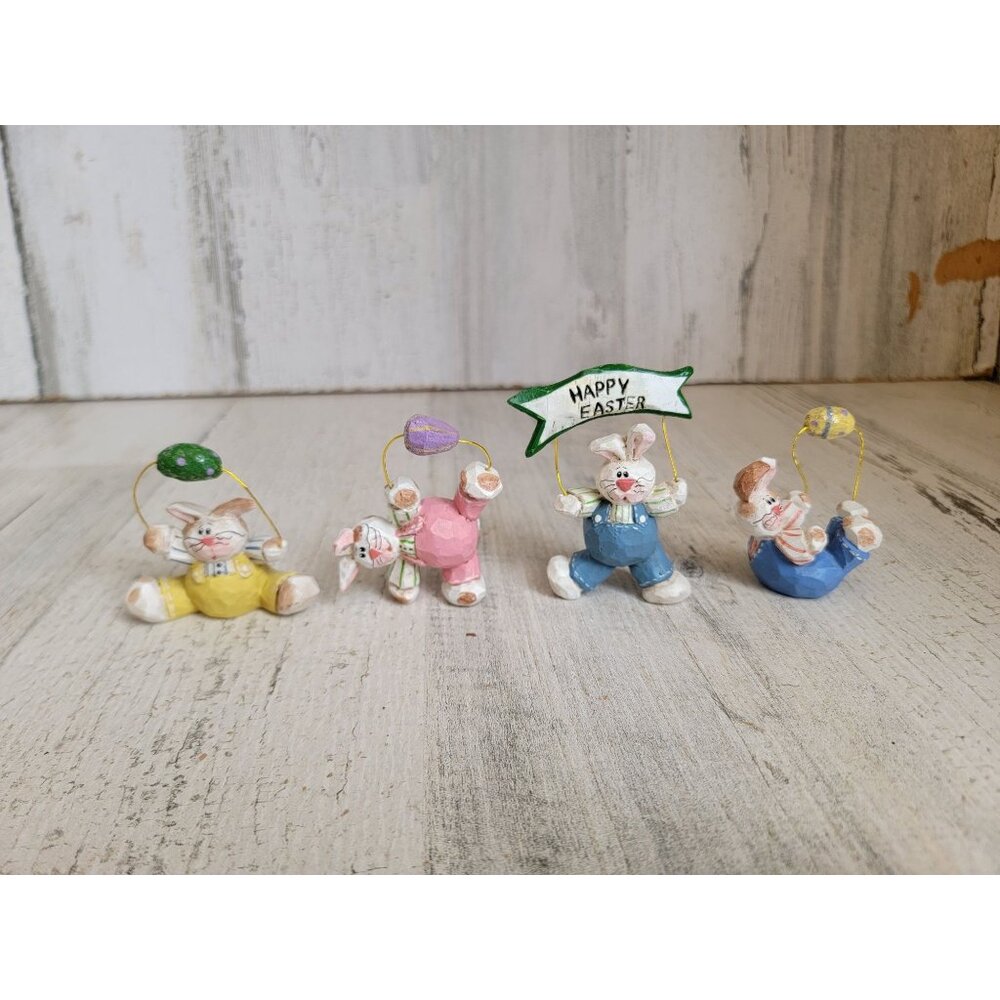 Eddie Walker tumbling Easter bunny egg happy spring figure set decor‎